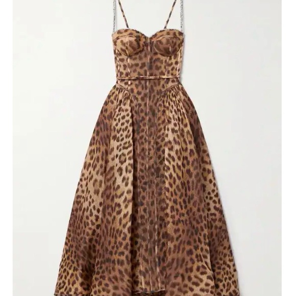 Zimmermann Dresses & Skirts - Zimmermann Crush Panelled Leopard Midi Dress